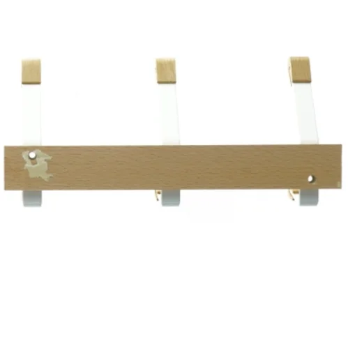 Knagerække i træ og metal (str. Længde 27 cm)