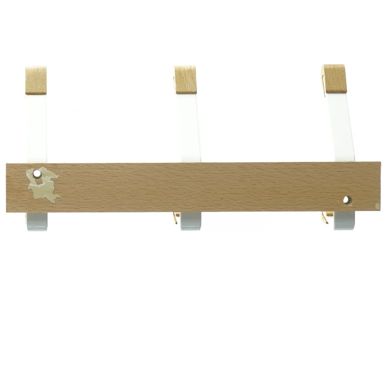 Knagerække i træ og metal (str. Længde 27 cm)