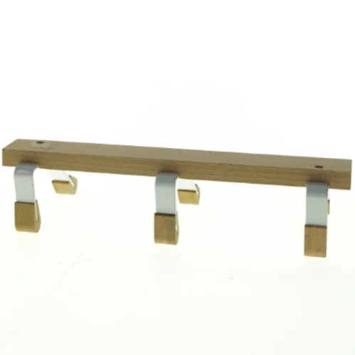 Knagerække i træ og metal (str. Længde 27 cm)