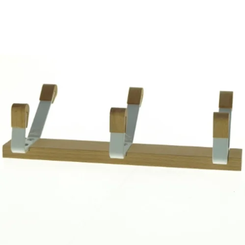 Knagerække i træ og metal (str. Længde 27 cm)