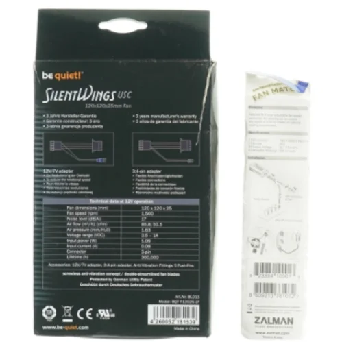 Støjdæmpet pc-køler og hastighedskontroller