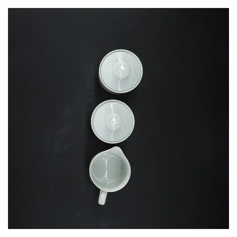 Sukkerskåle med låg + flødekande - Arzberg - 8 cm