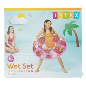 Badering med jordbærprint fra Intex (str. 9 plus år)