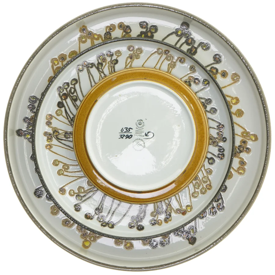 3 fade med blomstermønster - Royal Copenhagen - Ø 17 & 25 & 33