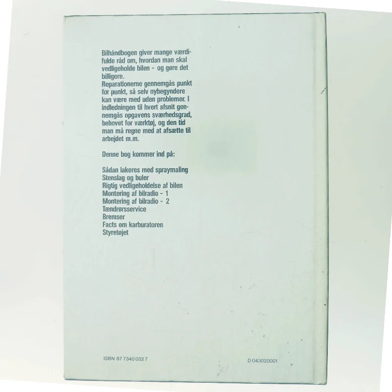 Bilhåndbogen af <Bogens forfattere> (Bog)