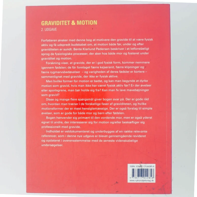 Graviditet & motion af Bente Klarlund Pedersen (Bog)