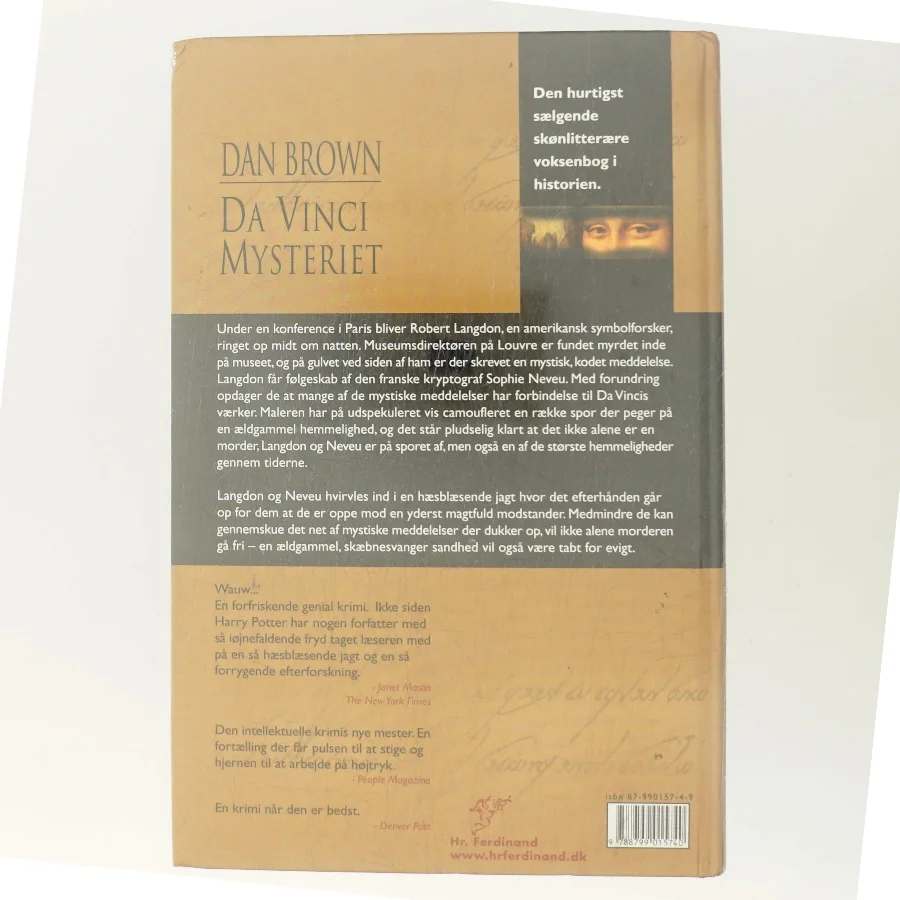 Da Vinci Mysteriet af Dan Brown (Bog)