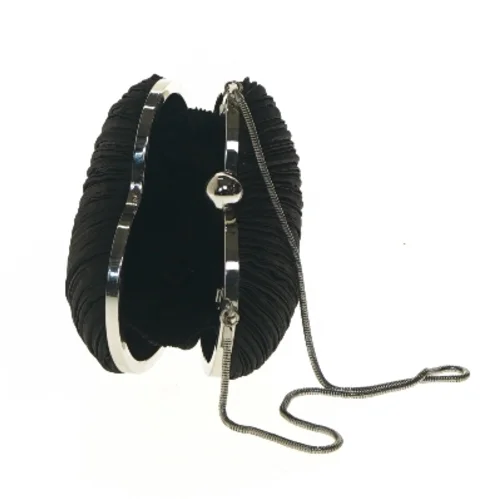 Hjerteformet taske med kæde (str. Ø 14 cm)