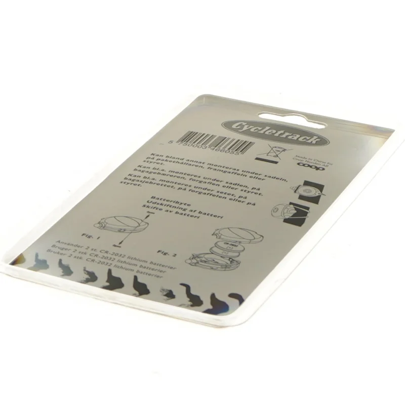 Cykellygter sæt fra Coop (str. 20x12 cm)