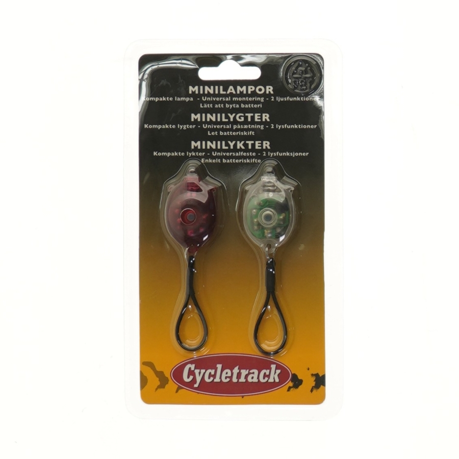 Cykellygter sæt fra Coop (str. 20x12 cm)