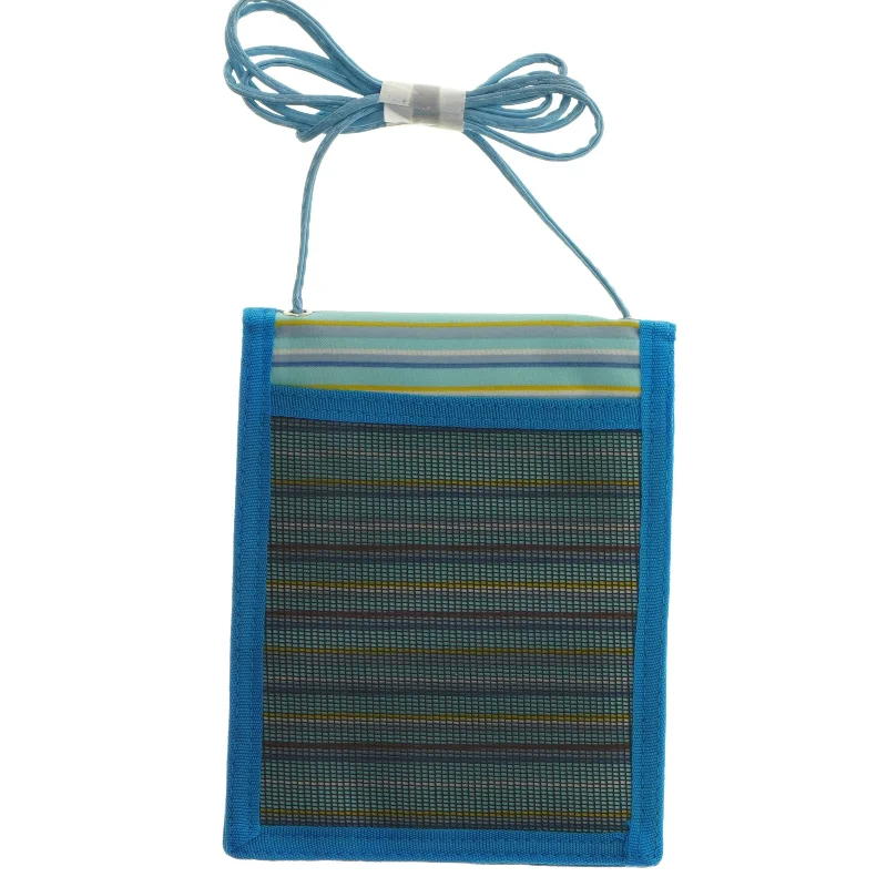 Blå stribet pengekat (str. 17x13,5 cm)