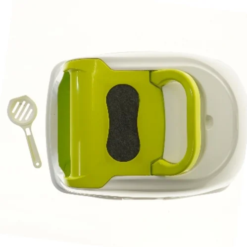 Kattebakke med låg og skovl (str. 48x40 cm)