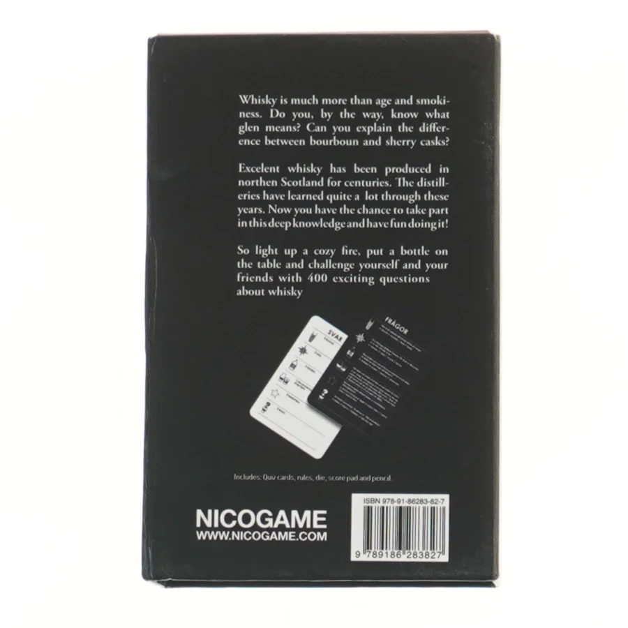 Whisky quiz spil fra Nicogame (str. 5x11x17 cm)