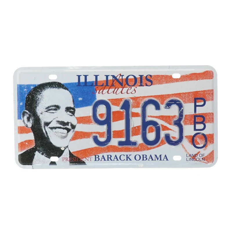 Barack Obama - nummerplade (str. 31x15 cm)