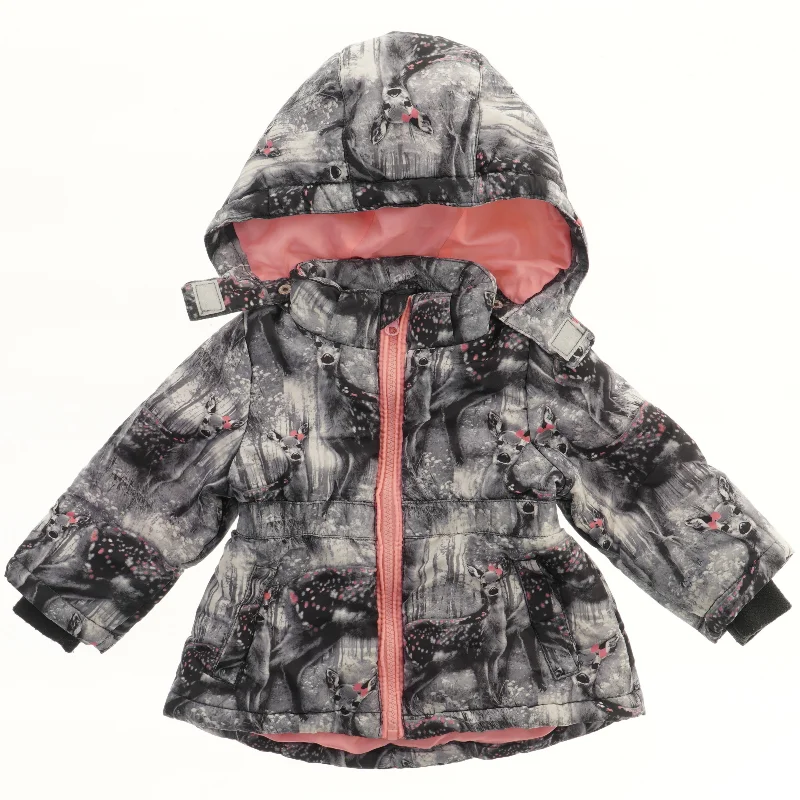 Børne vinterjakke med rådyrmotiv fra VRS (str. 74)