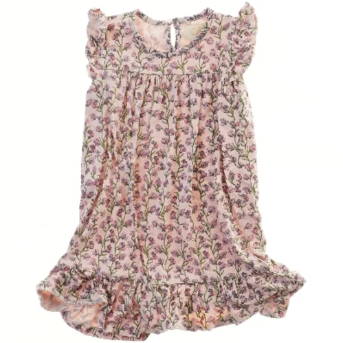 Blomstret kjole med flæser fra Creamie (str. 98)