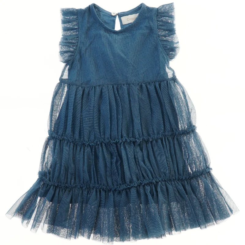 Pigekjole med tyl og glimmer fra Creamie (str. 92)