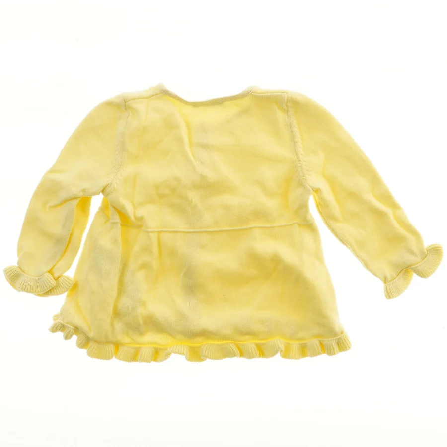 Gul cardigan med knapper (str. 68)