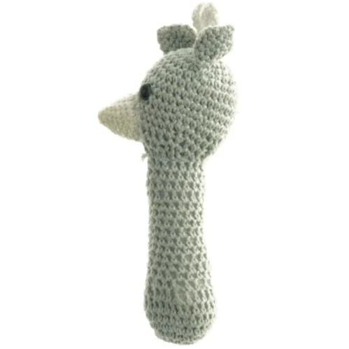 Hæklet giraf bamse (str. Længde, 18 cm)