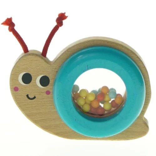 Trærasle formet som en snegl fra Spire (str. 10 x 20 cm)