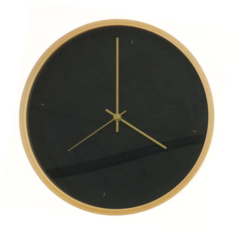 Vægur med sort urskive fra Søstrene Grene (str. Ø 26,5 cm)