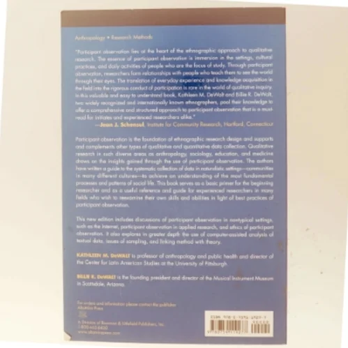 Participant Observation af Kathleen M. DeWalt (Bog)