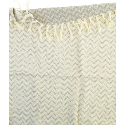 Ternet tørklæde med frynser (str. 100x170 cm)