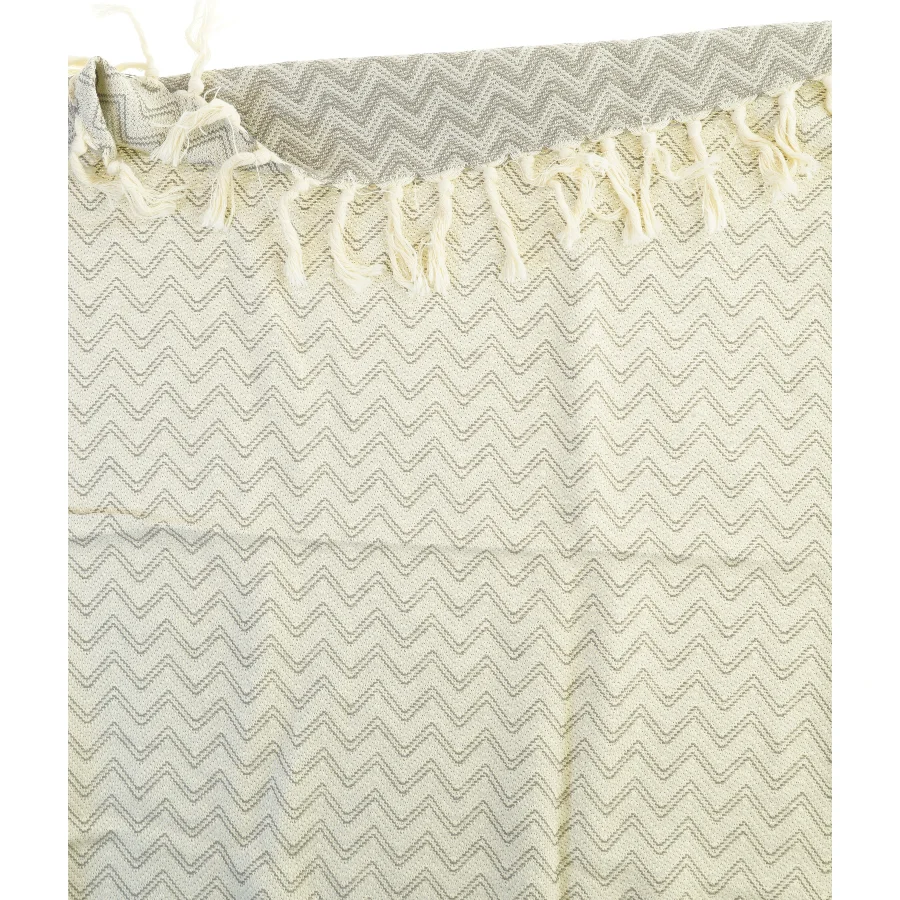 Ternet tørklæde med frynser (str. 100x170 cm)