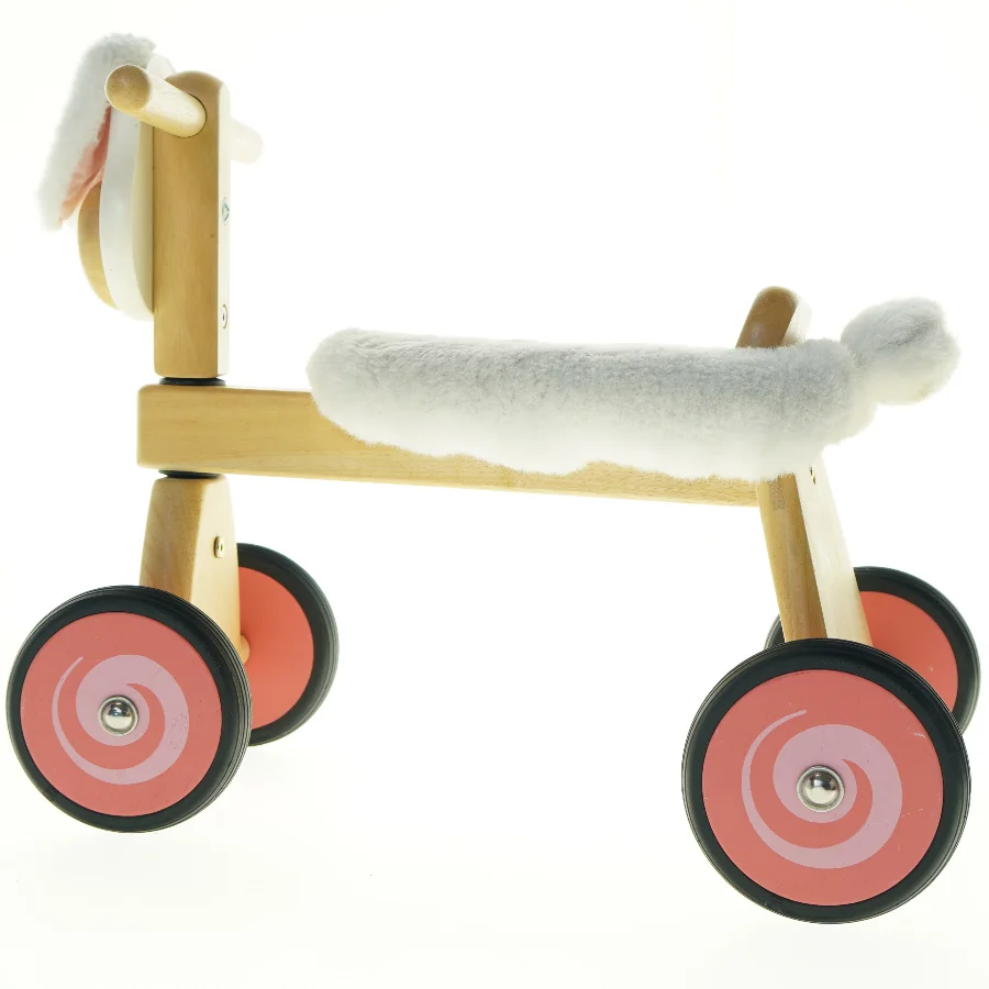 Trægyngehest på hjul (str. 45 cm)