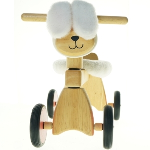 Trægyngehest på hjul (str. 45 cm)