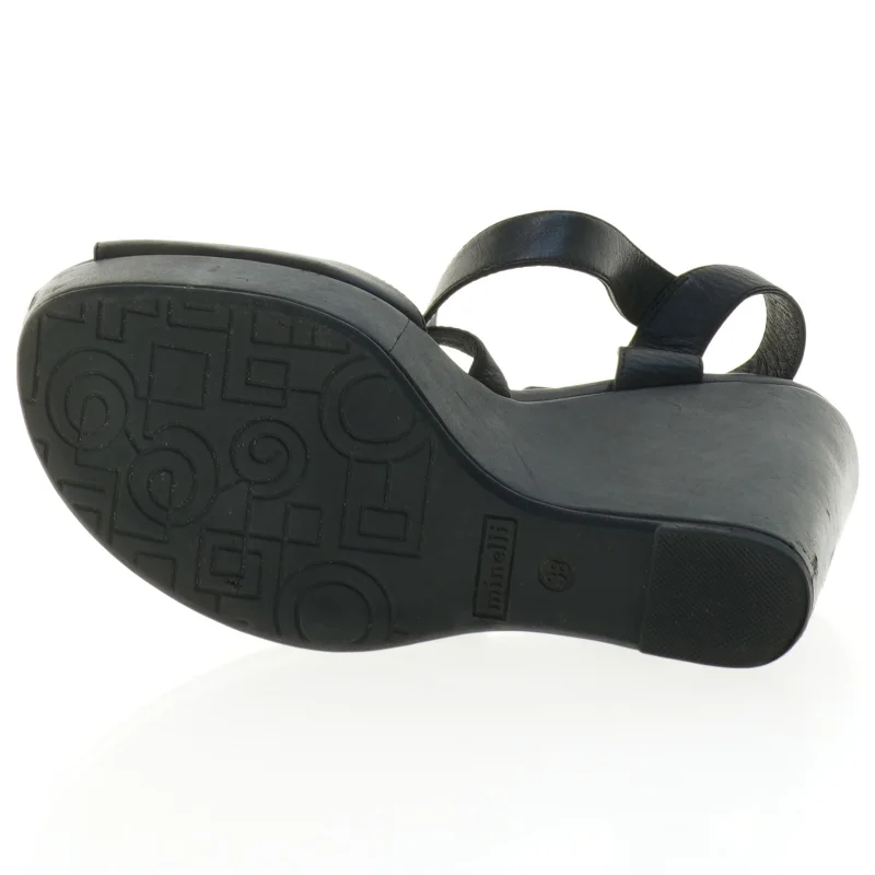 Sorte kilesandaler fra Minelli (str. 38)