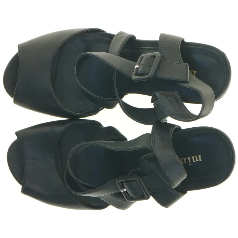 Sorte kilesandaler fra Minelli (str. 38)