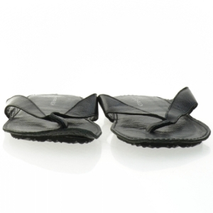 Friis Sorte læderflipflops (str. 42)
