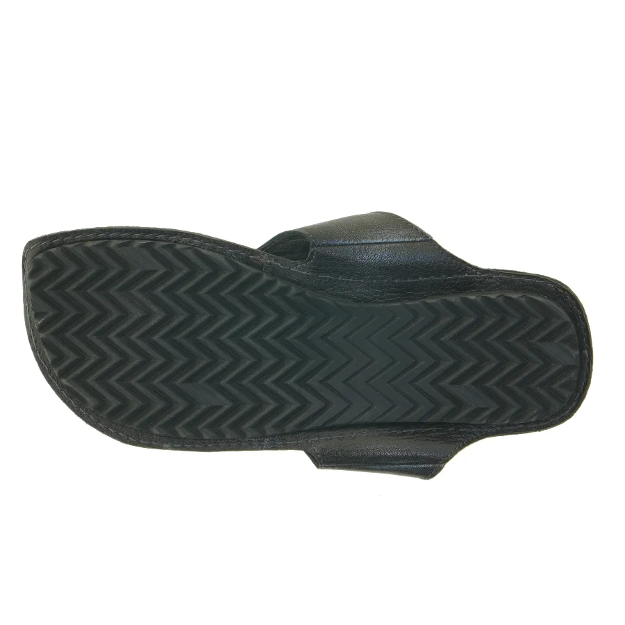 Friis Sorte læderflipflops (str. 42)
