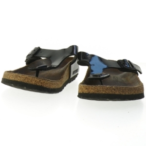 Birkenstock Sorte sandaler med strop og korksål (str. 41 )