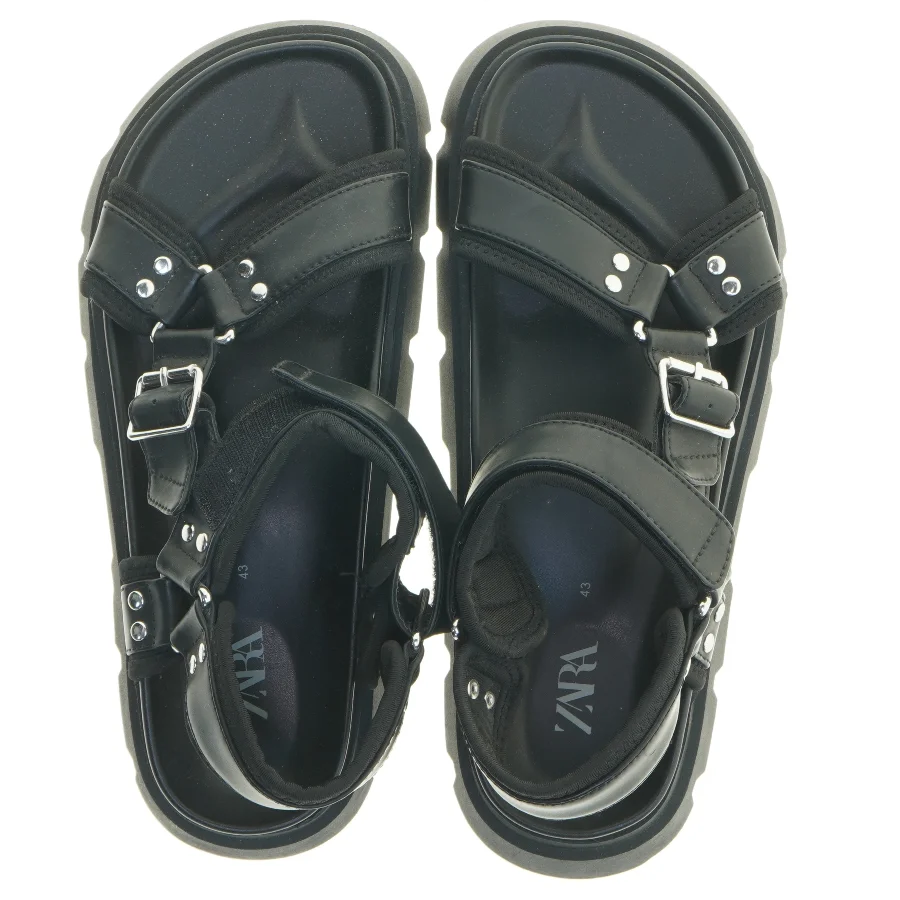 Sorte sandaler med fra Zara Man (str. 43 )