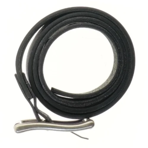 Læderbælte med metallic spænde (str. 99 cm)