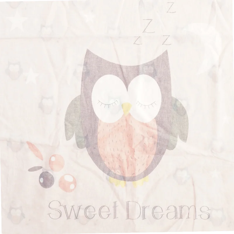 Sovesæt med uglemotiv (str. 94 x 62 cm 44 x 40 cm)