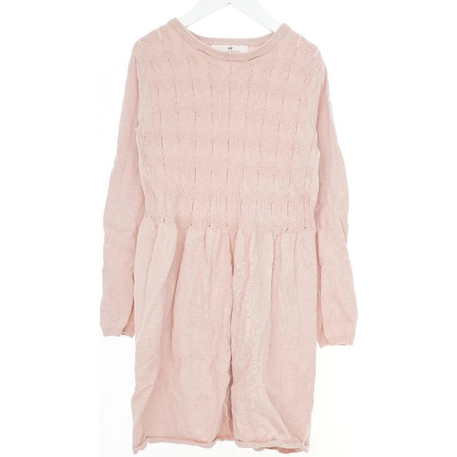 Strikkjole med langt ærme fra H&M (str. 140)