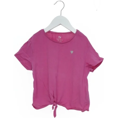 Kortærmet T-shirt med knude fra H&M (str. 128)