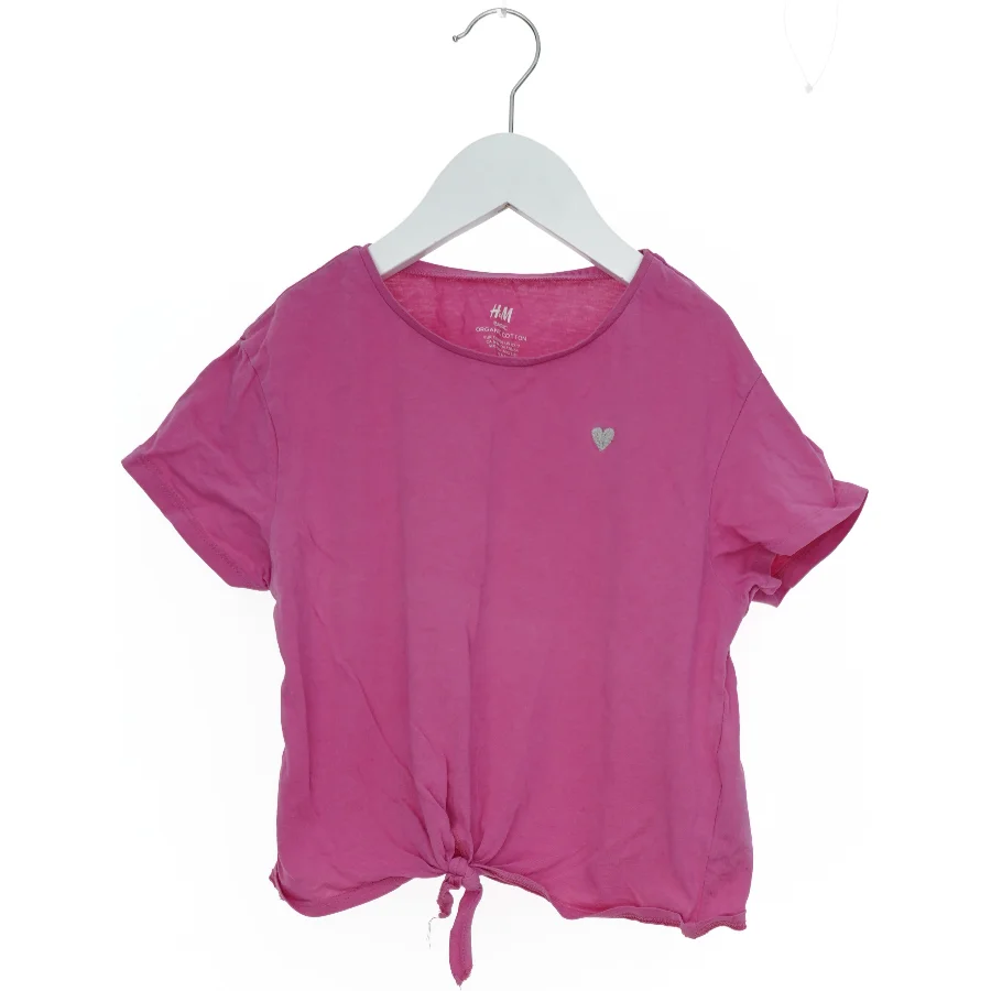 Kortærmet T-shirt med knude fra H&M (str. 128)
