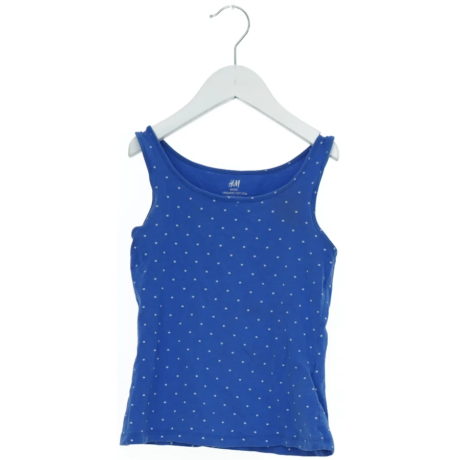 Blå polka dot tank top fra H&M (str. 140)