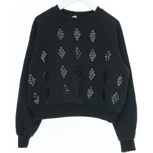 Sort sweatshirt med pailletter fra H&M (str. 140)