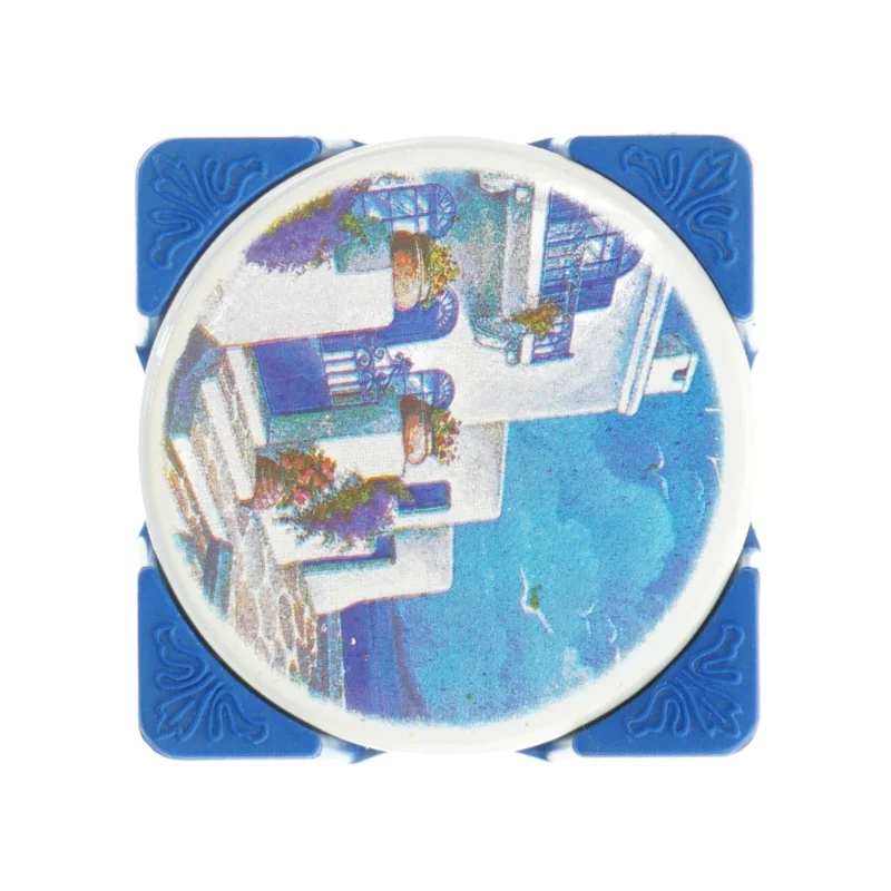 Bordskåner sæt med middelhavske motiver (str. Ø 9 cm)