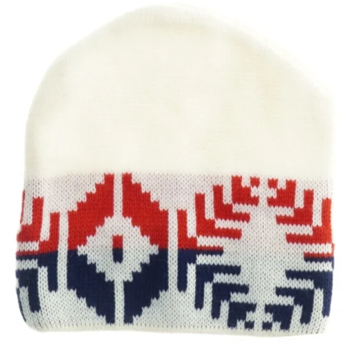 Strikket hue med mønster (str. 20 x 22 cm)