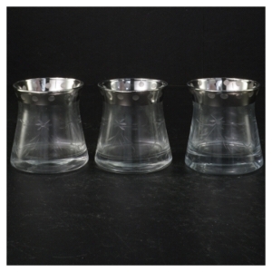 Glas fyrfadsstage sæt (str. 7 x 7 cm)