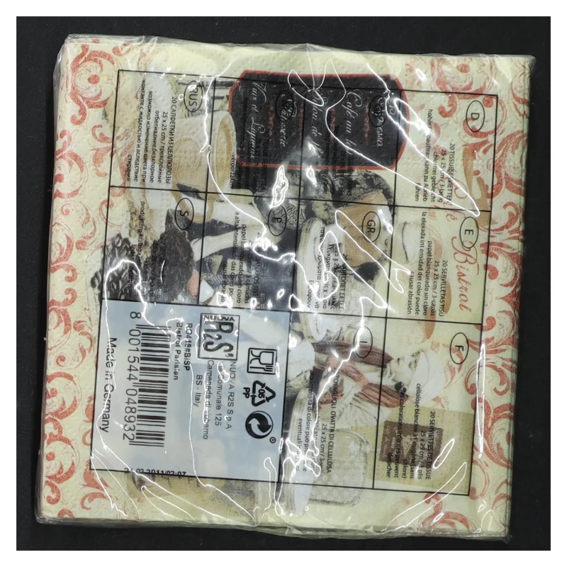 Servietter med café-motiv