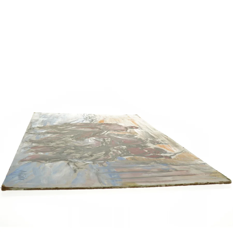 Maleri af ryttere på sne (str. 60x36 cm)