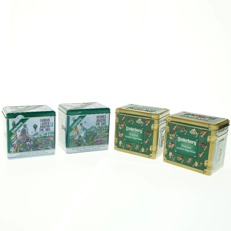 Underberg metalæsker fra Underberg (str. 12x9x11,5 cm)