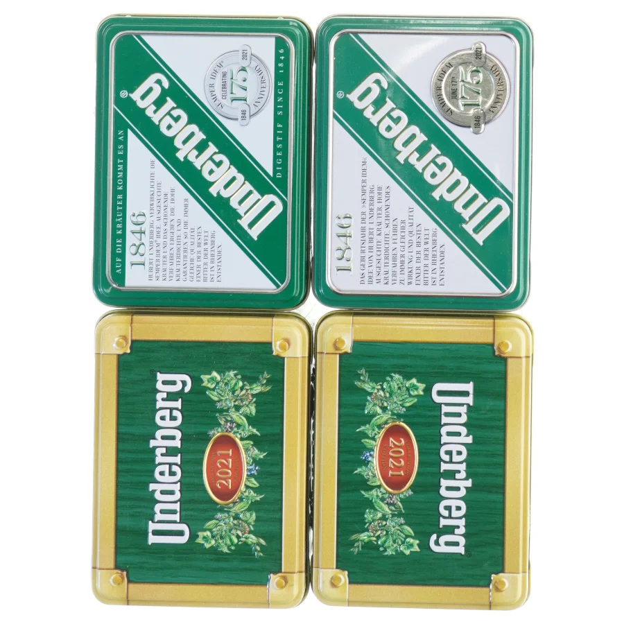 Underberg metalæsker fra Underberg (str. 12x9x11,5 cm)